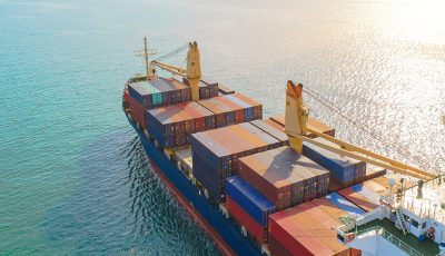 container ship vessel sailing on the sea route, carriage cargo s container ship vessel sailing on the sea route, carriage cargo shipment from loading port to discharging destination port, delivery and transport shipment in swift services on schedule time